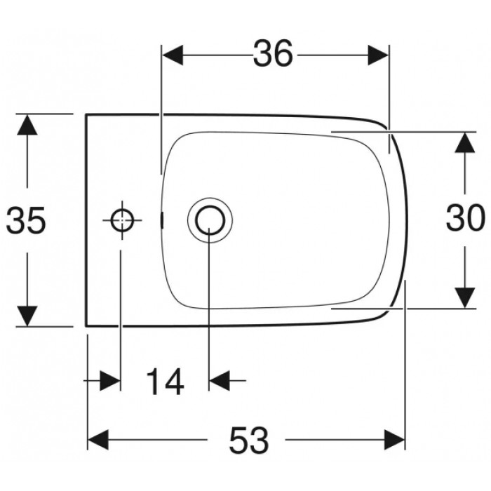 Біде підвісне Geberit Selnova Square 500.271.01.5 Біде підвісне Geberit Selnova Square 500.271.01.5