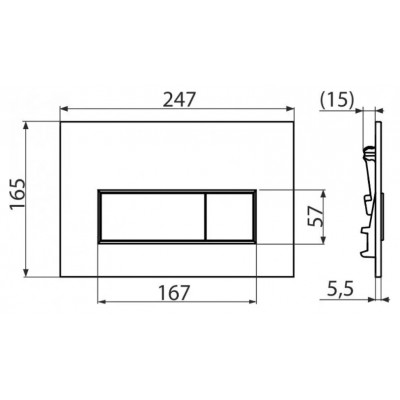 Инсталляция для унитаза AlcaPlast AM101/1120 с кнопкой M578