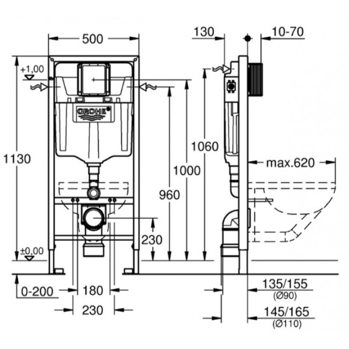 Комплект Grohe Set Унитаз DIVERSE-0101-T1 + Инсталляция 38536001 + панель 38732000 Комплект Grohe Set Унитаз DIVERSE-0101-T1 + Инсталляция 38536001 + панель 38732000