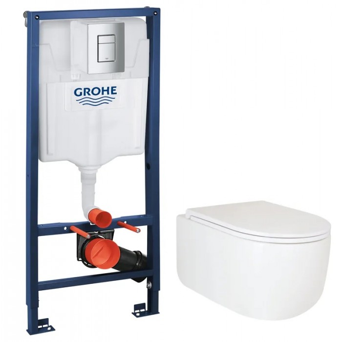 Комплект Grohe Set Унітаз TOPPER-0302-T3 + Інсталяція 38536001 + панель 38732000