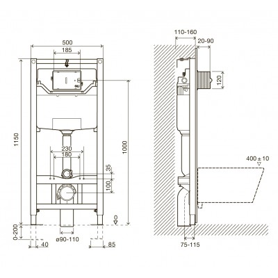 Инсталляция для унитаза IMPRESE i5220
