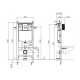 Инсталляция для унитаза Koer KT-0503-01 с панелью смыва KT-0606-01 Хром (KR5347)