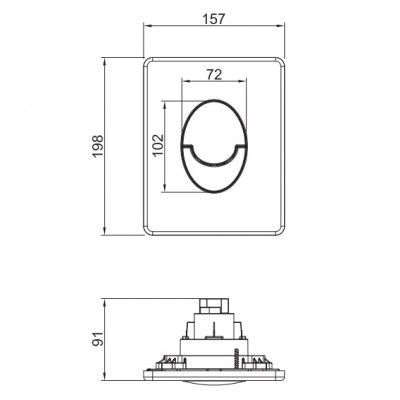 Инсталляция для унитаза Koer KT-0503-01 с панелью смыва KT-0606-01 Хром (KR5347)