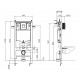 Инсталляция для унитаза Koer KT-0504-01 с панелью смыва KT-0607-01 Хром (KR5348)