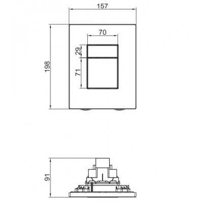 Инсталляция для унитаза Koer KT-0504-01 с панелью смыва KT-0607-01 Хром (KR5348)