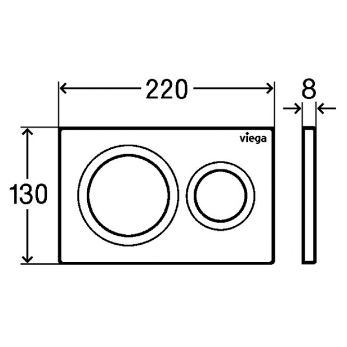 Клавиша смыва Viega Prevista Visign for Style 20 (773779) хром Клавиша смыва Viega Prevista Visign for Style 20 (773779) хром