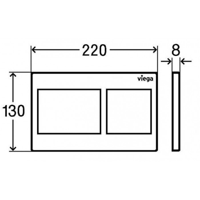Клавіша змиву Viega Prevista Visign for Style 21 (773236) хром Клавіша змиву Viega Prevista Visign for Style 21 (773236) хром