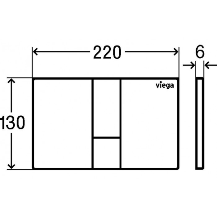 Клавіша змиву Viega Prevista Visign for Style 24 (773274) хром мат