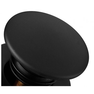 Донный клапан для раковины Koer PW-01-05 Click-Clack черный (KR3403) универсальный