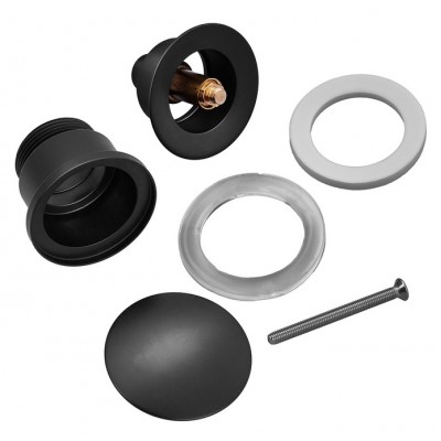 Донный клапан для раковины Koer PW-01-05 Click-Clack черный (KR3403) универсальный