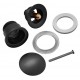Донный клапан для раковины Koer PW-01-05 Click-Clack черный (KR3403) универсальный