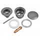 Донный клапан для раковины Koer PW-01-07 Click-Clack графитовый (KR3404) универсальный