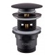 Донный клапан для раковины Koer PW-03-05 Click-Clack черный KR3396 с переливом