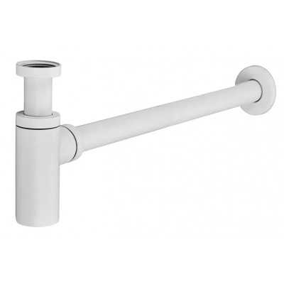 Сифон латунный для умывальника KOER BT-01-03 белый (под донный клапан) 1 1/4'' (KR3409)