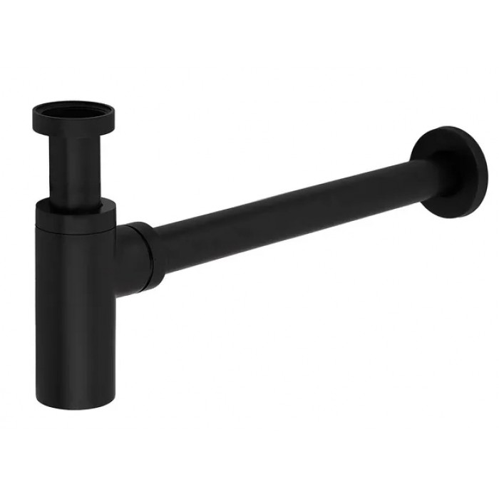 Сифон латунный для умывальника KOER BT-01-05 черный (под донный клапан) 1 1/4'' (KR3410)