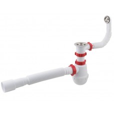 Сифон для мойки PLM 1 1/2"x40 с переливом 40x40/50 PM 40 SF 20 04