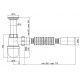 Сифон для умивальника PLM 1 1/4"x40 з випуском 40x40/50 PM 40 SF 10 02