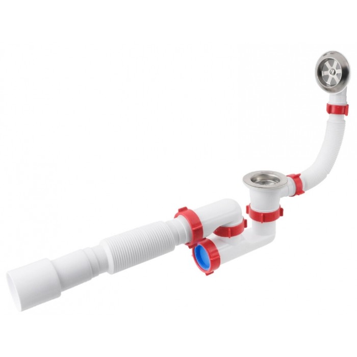 Сифон для ванны PLM 1 1/2" 40x40/50 PM 40 SF 30 02 с ревизией