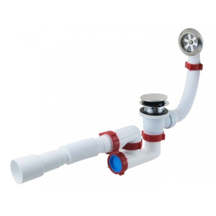 Сифон для ванны PLM 1 1/2" 40x40/50 PM 40 SF 30 12 с клапаном Click-Clack