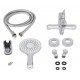 Смеситель для ванны Qtap Cardinal QTCAR259CRM45656 Chrome (c душевым гарнитуром) 