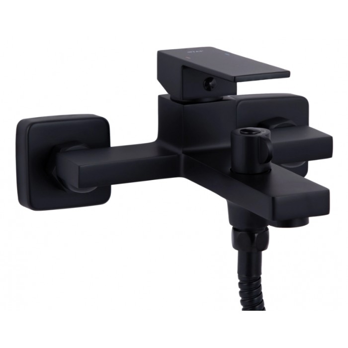 Смеситель для ванны Qtap Gemini QTGEM259BLM45682 Black Matt (c душевым гарнитуром) Смеситель для ванны Qtap Gemini QTGEM259BLM45682 Black Matt (c душевым гарнитуром)