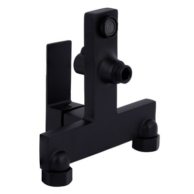Смеситель для ванны Qtap Gemini QTGEM259BLM45682 Black Matt (c душевым гарнитуром) 