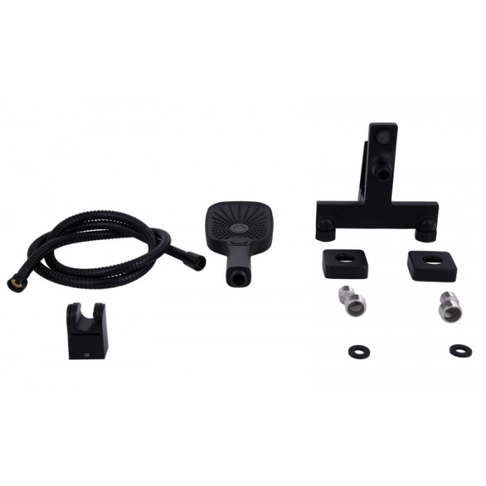 Смеситель для ванны Qtap Gemini QTGEM259BLM45682 Black Matt (c душевым гарнитуром) Смеситель для ванны Qtap Gemini QTGEM259BLM45682 Black Matt (c душевым гарнитуром)
