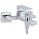 Смеситель для ванны Qtap Gemini QTGEM259CRM45681 Chrome (c душевым гарнитуром) 