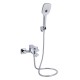 Смеситель для ванны Qtap Gemini QTGEM259CRM45681 Chrome (c душевым гарнитуром) 