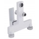 Смеситель для ванны Qtap Gemini QTGEM259CRW45683 Chrome/White (c душевым гарнитуром) 