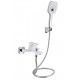 Смеситель для ванны Qtap Gemini QTGEM259CRW45683 Chrome/White (c душевым гарнитуром) 