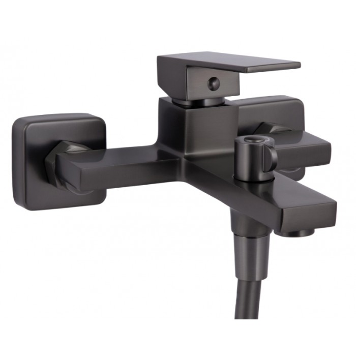 Змішувач для ванни Qtap Gemini QTGEM259GMB45684 Gunmetal Black PVD (з душовим гарнітуром) Змішувач для ванни Qtap Gemini QTGEM259GMB45684 Gunmetal Black PVD (з душовим гарнітуром)