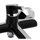 Смеситель для ванны Qtap Grand QTGRABCR006 Chrome/Black (c душевым гарнитуром) 