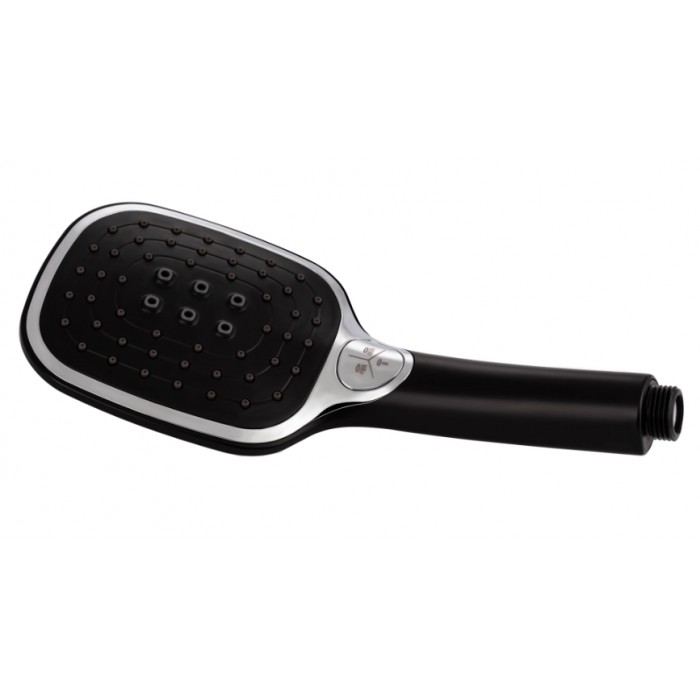Смеситель для ванны Qtap Grand QTGRABCR006 Chrome/Black (c душевым гарнитуром) 