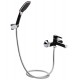 Смеситель для ванны Qtap Grand QTGRABCR006 Chrome/Black (c душевым гарнитуром) 