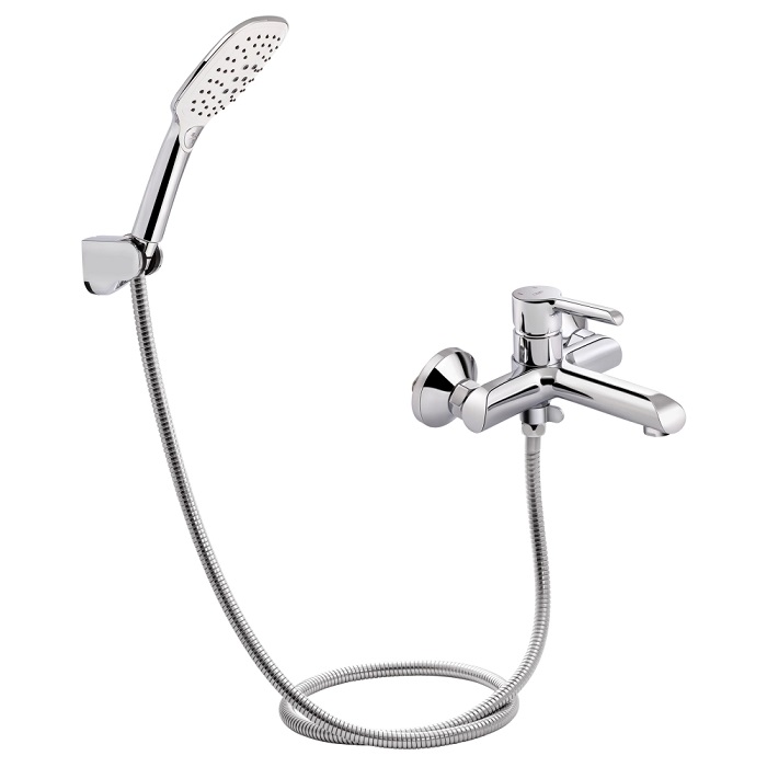 Смеситель для ванны Qtap Grand QTGRACRM006 Chrome (c душевым гарнитуром) 