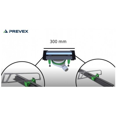 Трап для душа Prevex EasyLine Classic 350-770мм (решетка хром мат)