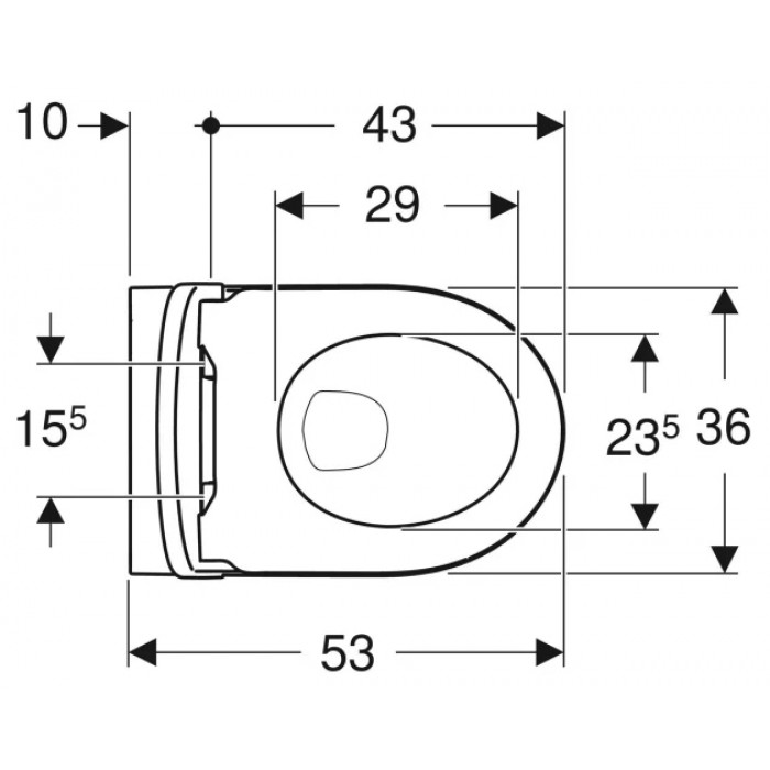 Подвесной безободковый унитаз Geberit iCon Rimfree 501.663.JT.1