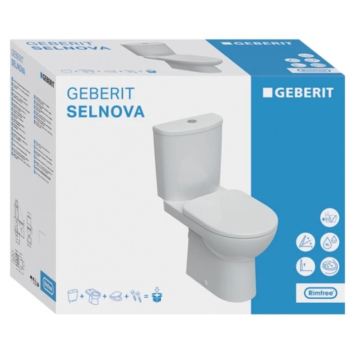 Підлоговий безободковий унітаз Geberit Selnova 501.753.00.1 Підлоговий безободковий унітаз Geberit Selnova 501.753.00.1