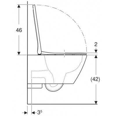 Подвесной безободковый унитаз Geberit Smyle Square Rimfree 500.683.00.2