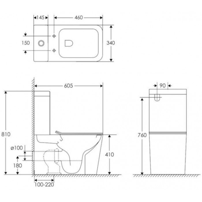 Унитаз-компакт Imprese BILOVEC Rimless i11141 Унитаз-компакт Imprese BILOVEC Rimless i11141