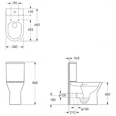 Унитаз-компакт Imprese LEDNICE Rimless c06207900