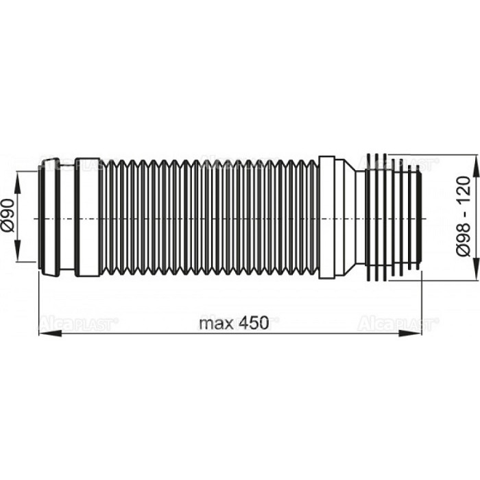 Гофра для унитаза AlcaPlast M9006 90/110 flexi