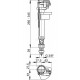 Наполнительный клапан AlcaPlast A17 1/2" (нижнее подключение)