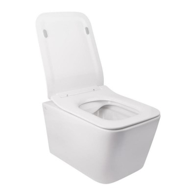 Подвесной безободковый унитаз Qtap Crow QT05335170W