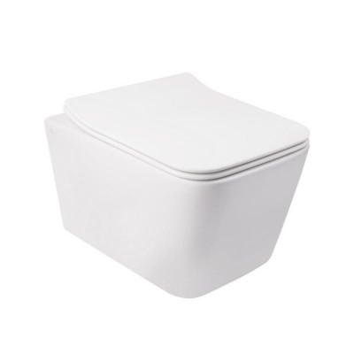 Подвесной безободковый унитаз Qtap Crow QT05335170W