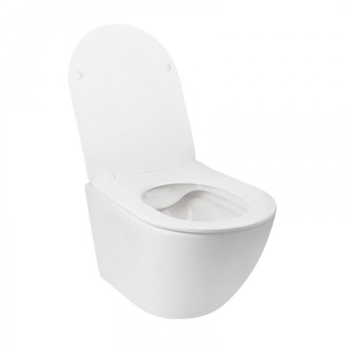 Подвесной безободковый унитаз Qtap Jay QT07335176W Подвесной безободковый унитаз Qtap Jay QT07335176W