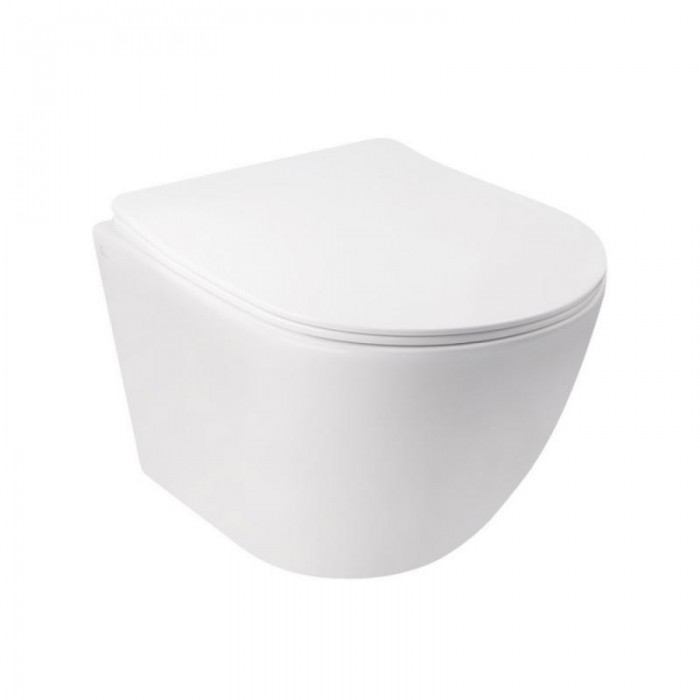 Подвесной безободковый унитаз Qtap Jay QT07335176W