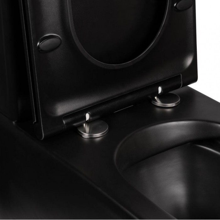 Напольный безободковый унитаз Qtap Robin Matt Black Напольный безободковый унитаз Qtap Robin Matt Black