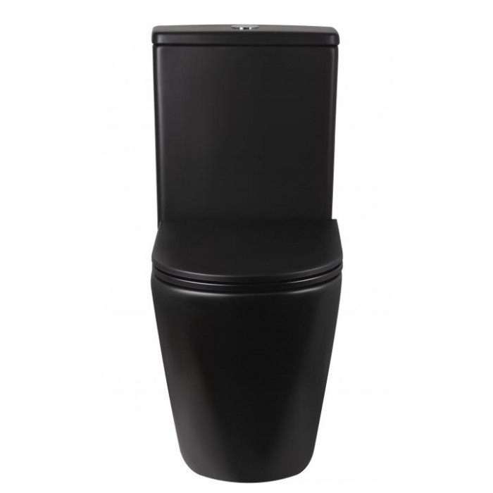 Напольный безободковый унитаз Qtap Robin Matt Black Напольный безободковый унитаз Qtap Robin Matt Black